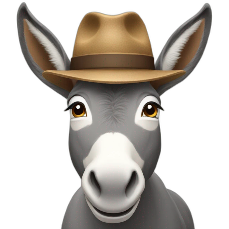 donkey with hat emoji