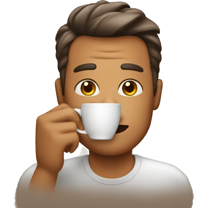 Man with coffe emoji