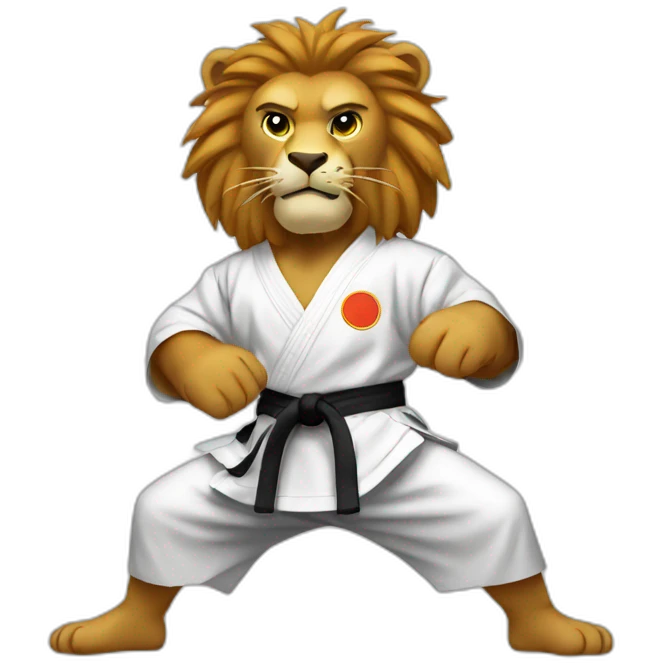Karate lion emoji