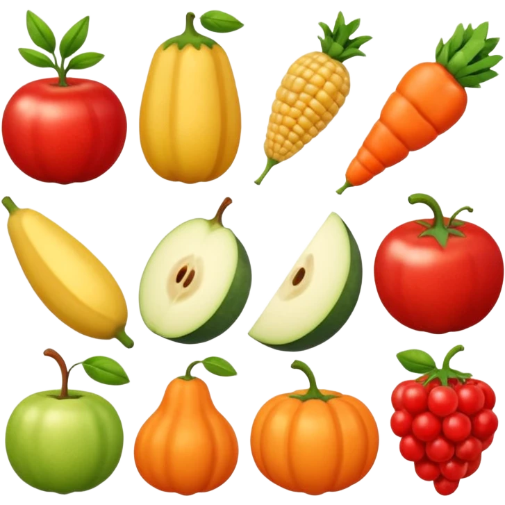 one photo with food like catalog cards from delivery  emoji