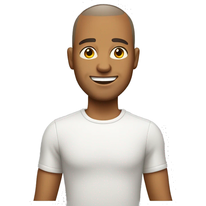 Buzz cut  tan guy with glas emoji