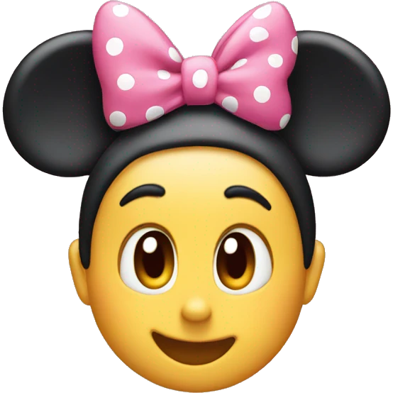 emoji with minnie mouse ears emoji