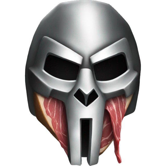 mf doom mask with steak emoji
