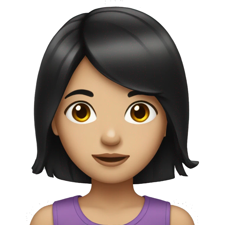 Girl with black hair emoji