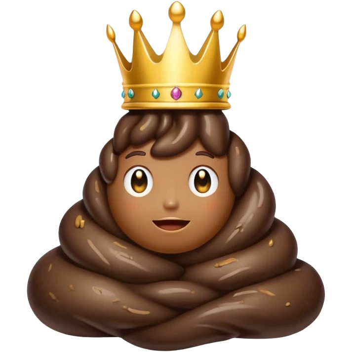  A poop mix with a crown emoji