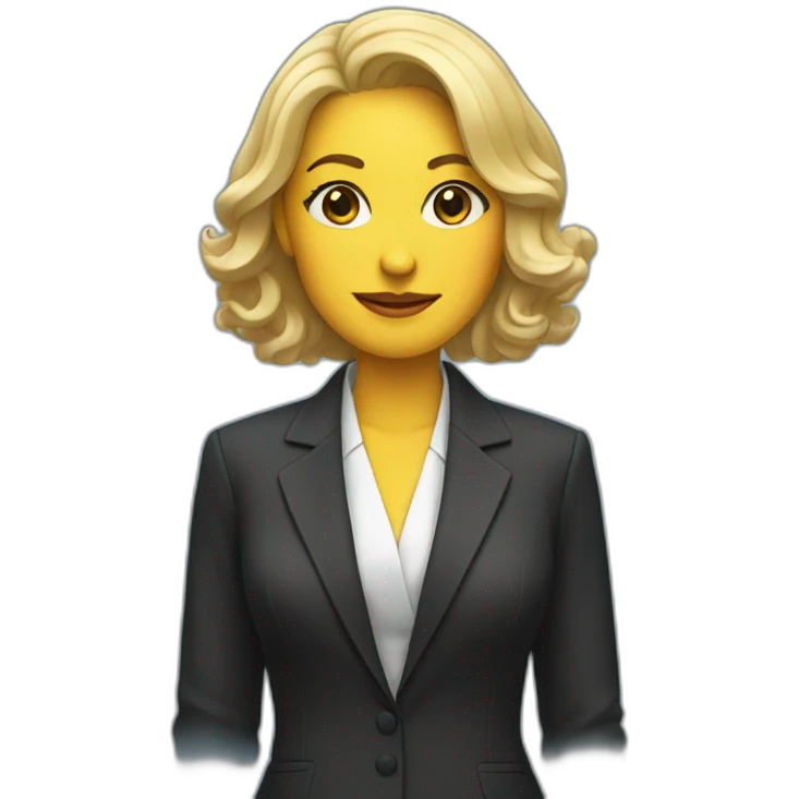 solo woman in formal jacket emoji