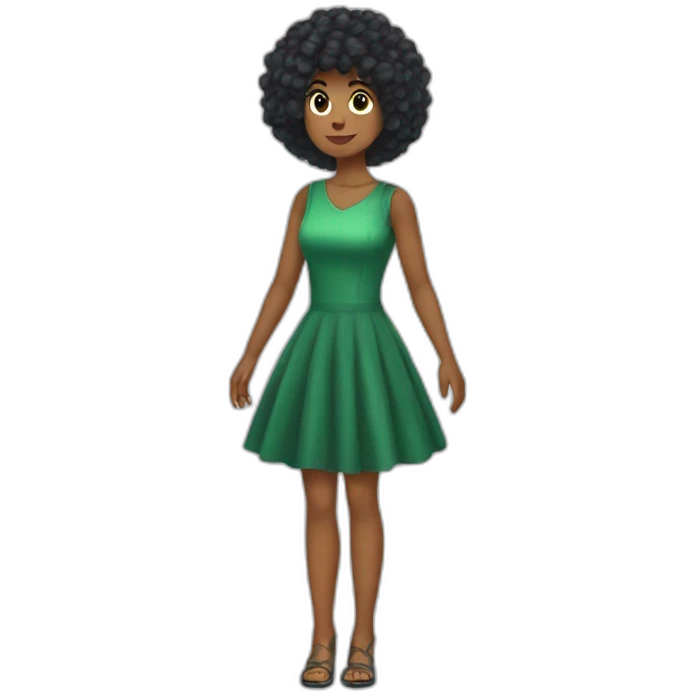 persona con el pelo negro vestido de dinosaurio emoji