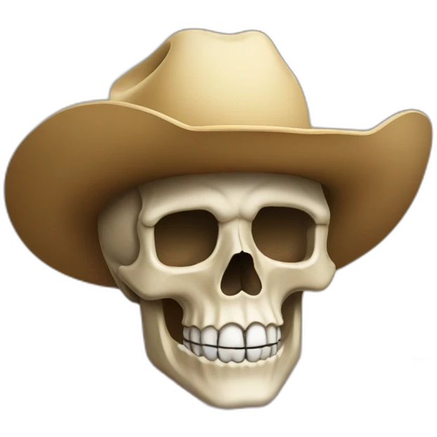 Skull with cowboy hay emoji