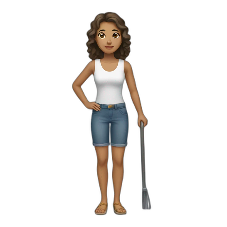 femme avec un balai emoji