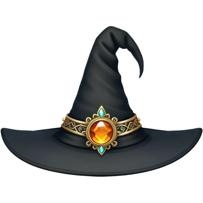 Black witch hat emoji