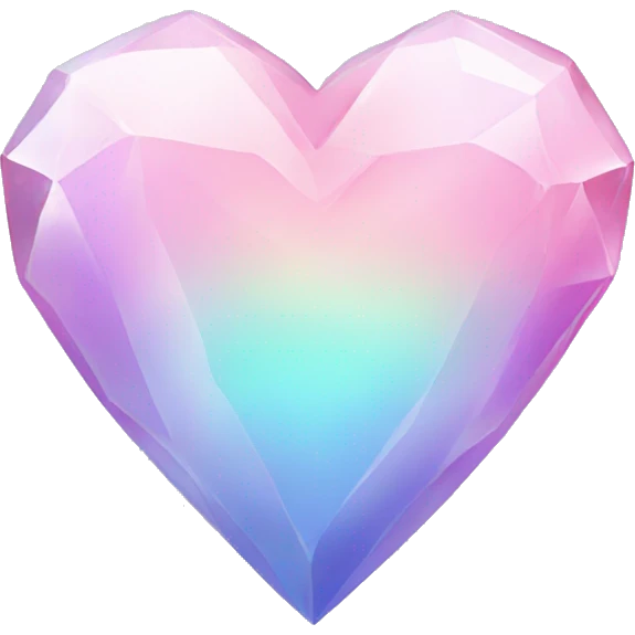 Pastel gradient heart crystal  emoji