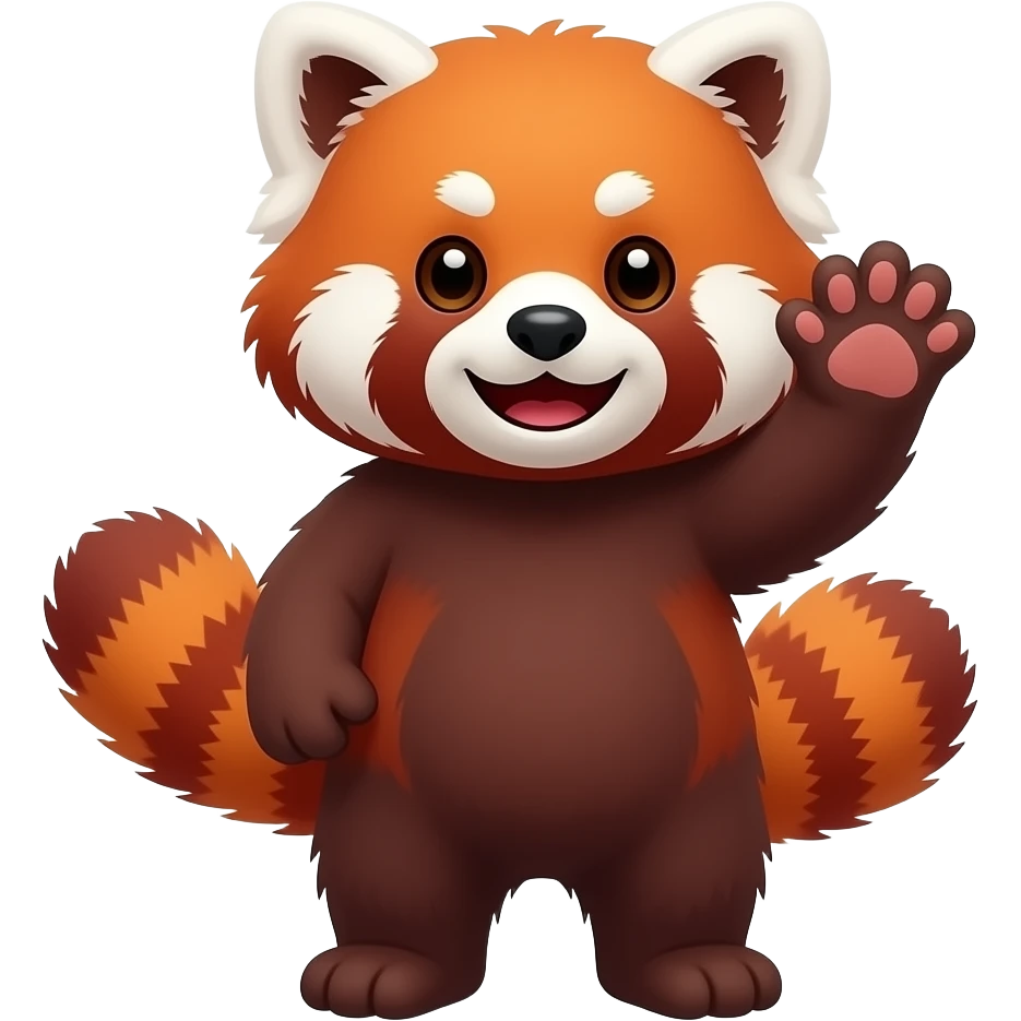 red panda  hi emoji emoji