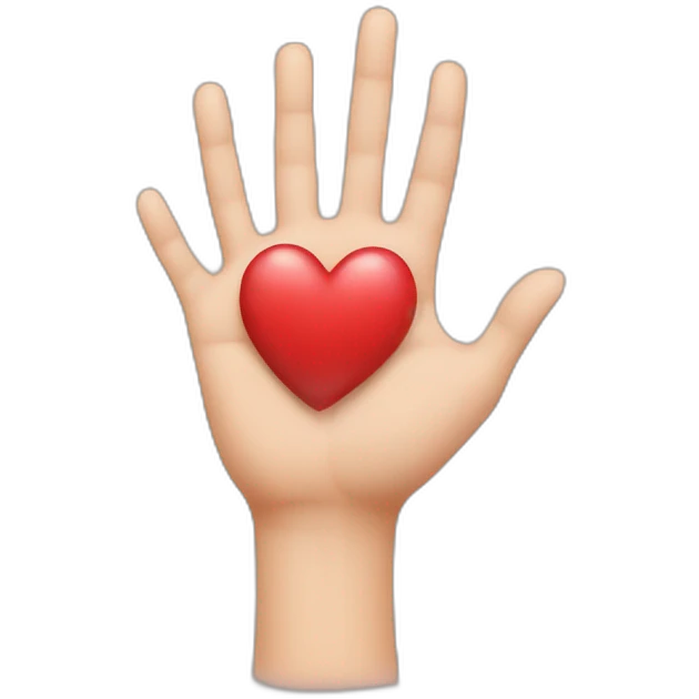 heart hand shape emoji