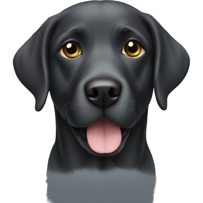 Charcoal Labrador retriever  emoji