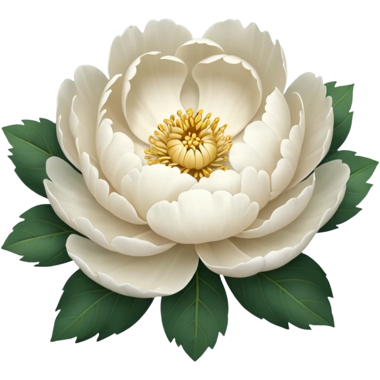 White closed peony that looks elegant emoji