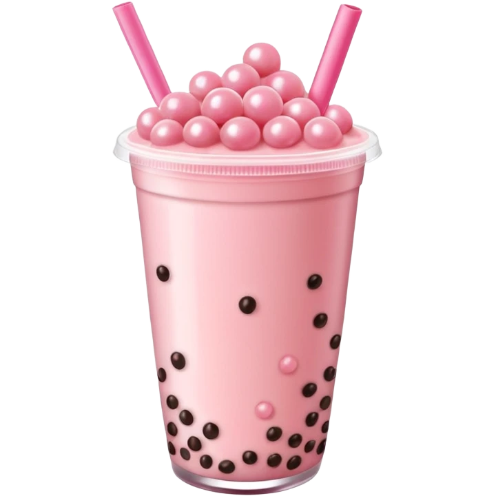 strawberry boba milk tea emoji