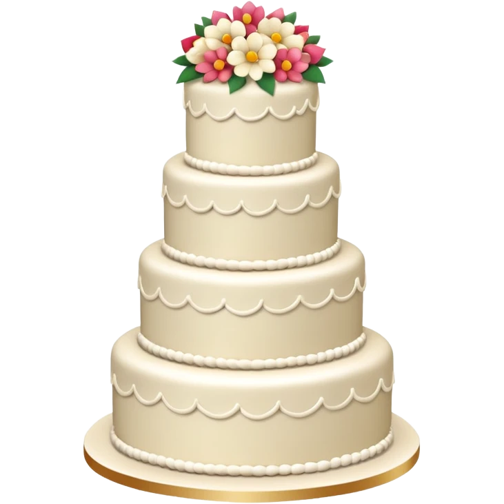 wedding cake white 3 tier emoji