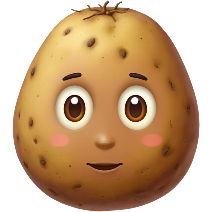 potato seen from above emoji