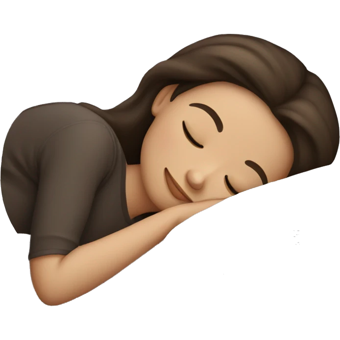 Brunette girl sleeping emoji