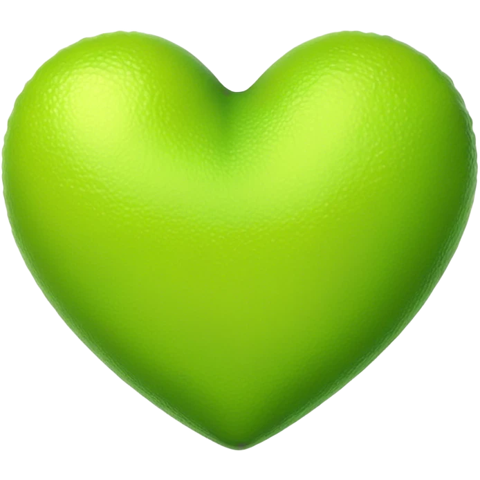 Lime green heart emoji
