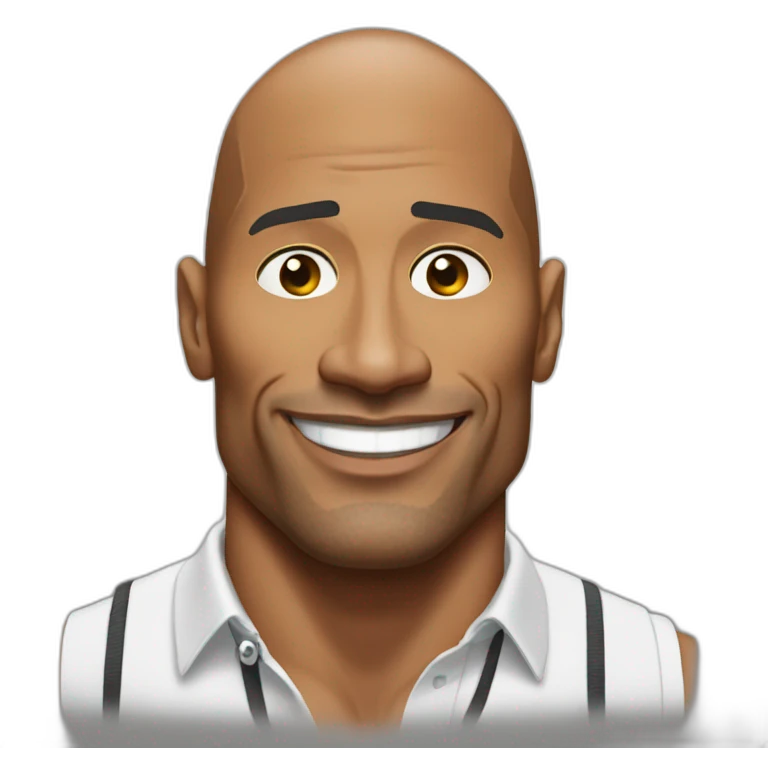 Dwayne Johnson in party gear emoji