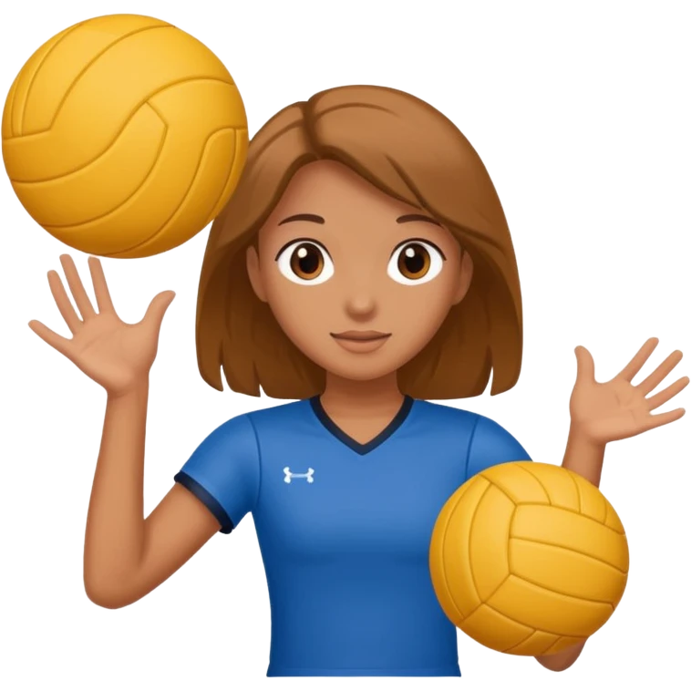 Girl hot a volleyball emoji