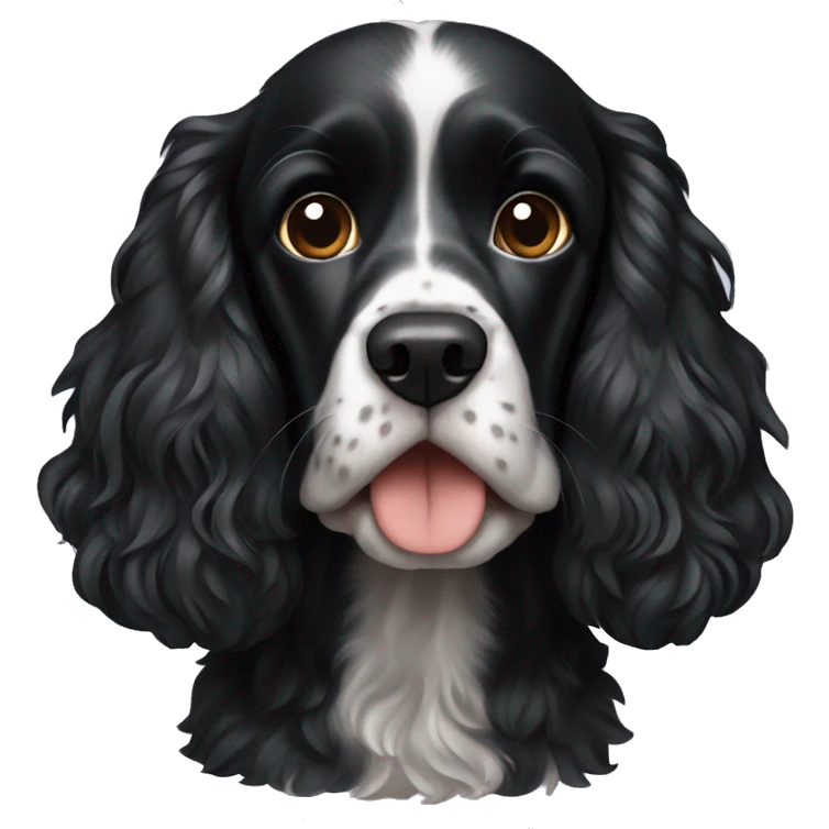 Black cocker spaniel emoji