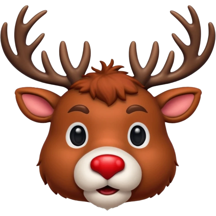 christmas deer rudolph emoji