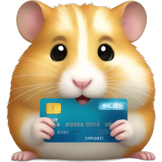 hamster with credit card emoji