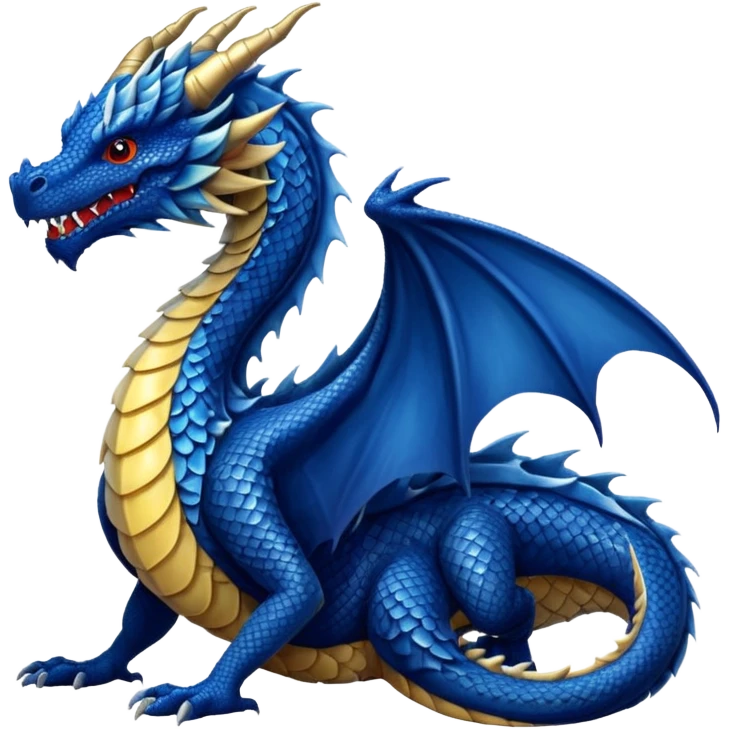 majestic Navy blue dragon emoji