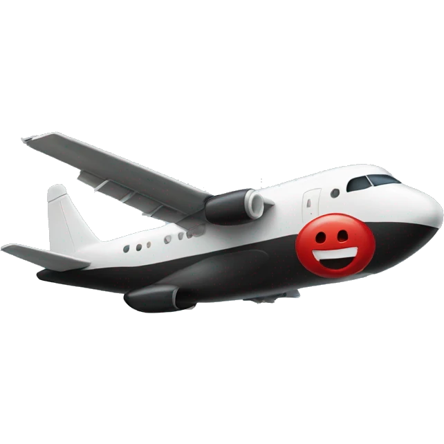 Aiplane black bakroud emoji