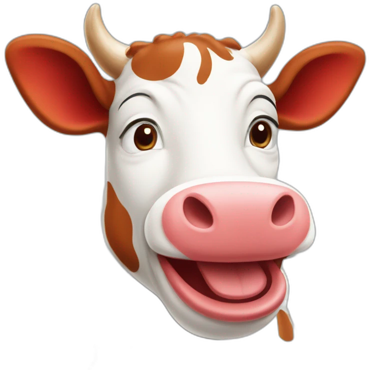 The Laughing Cow red emoji