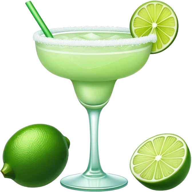 Frozen pale green margarita emoji