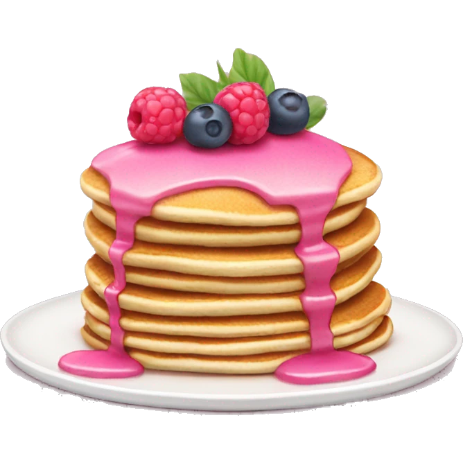pancakes light pink berry emoji