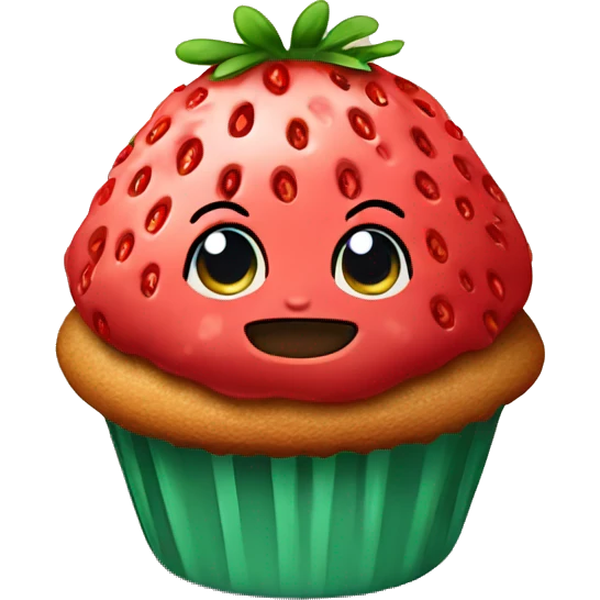 Strawberry muffin  emoji