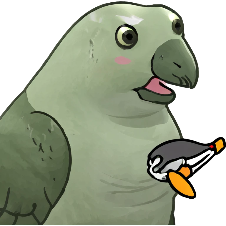 A albino pigeon fishing  emoji