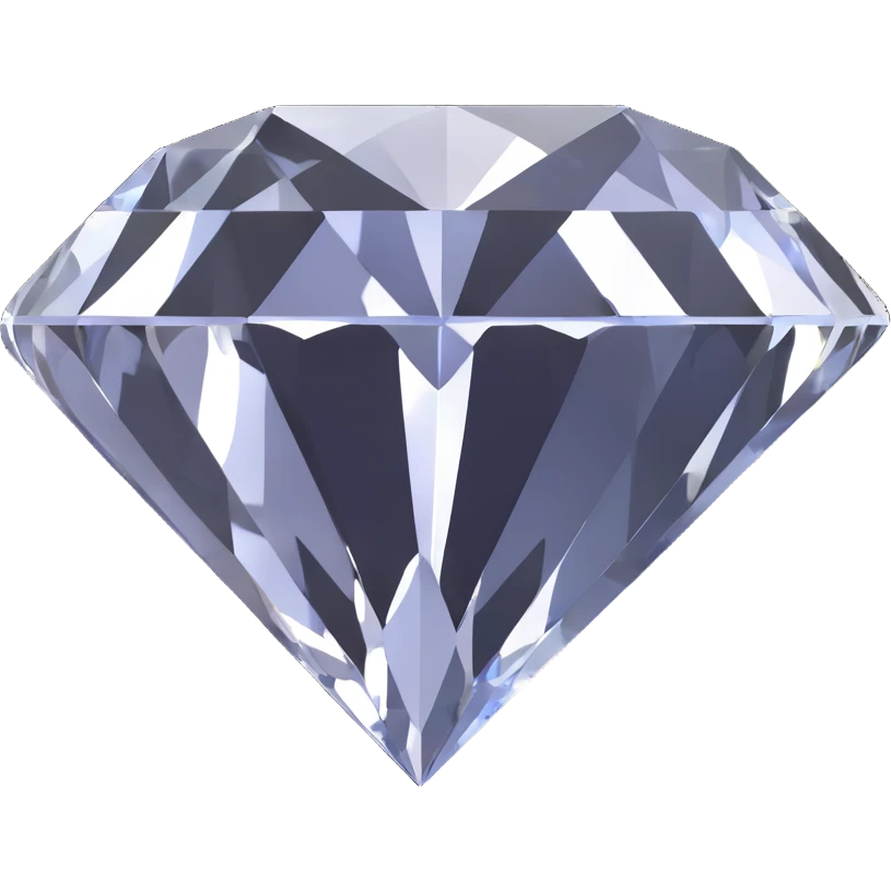 silver colored diamond emoji