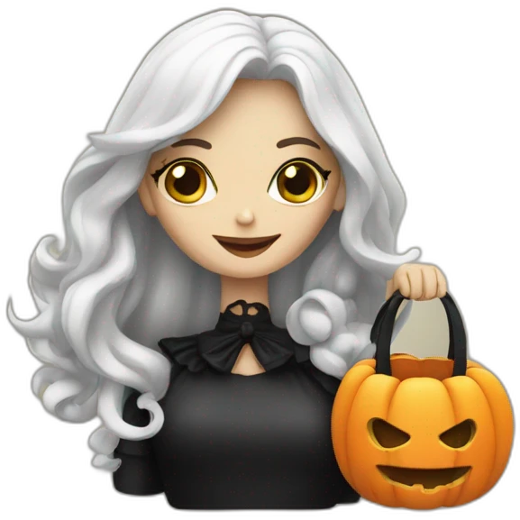 halloween lady bag emoji