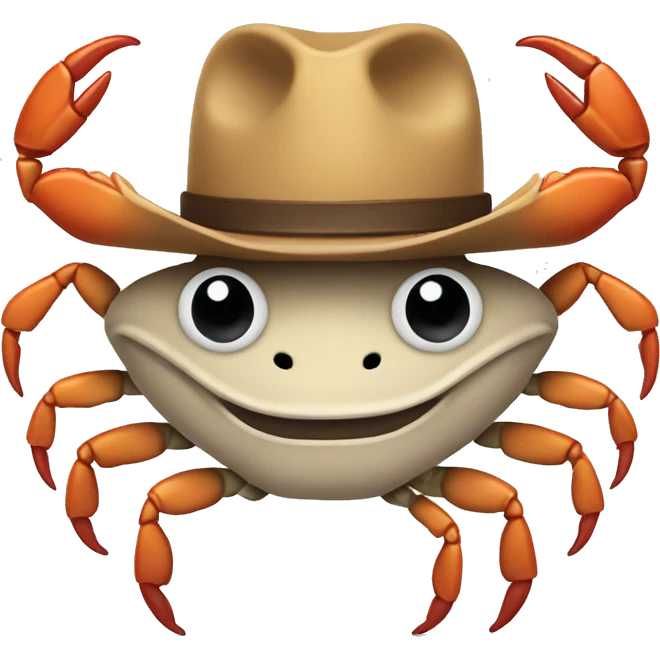 Crab wearing a cowboy hat  emoji