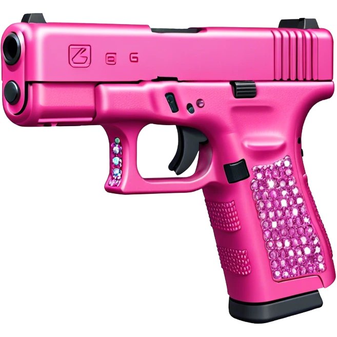Bedazzled pink Glock 19 emoji