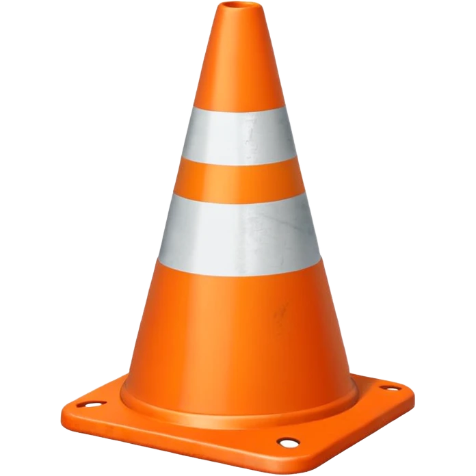 Cono naranja obra construcción  emoji