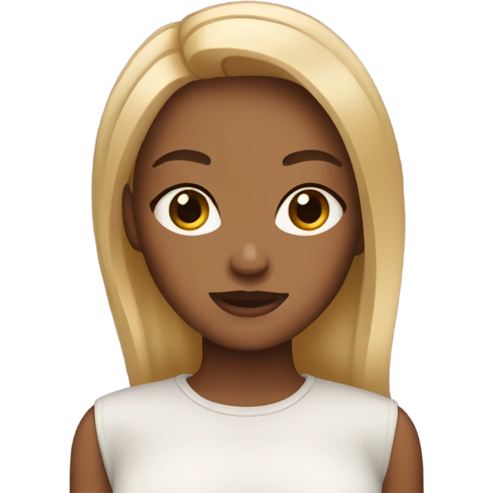slaygurl emoji with almond skin color emoji