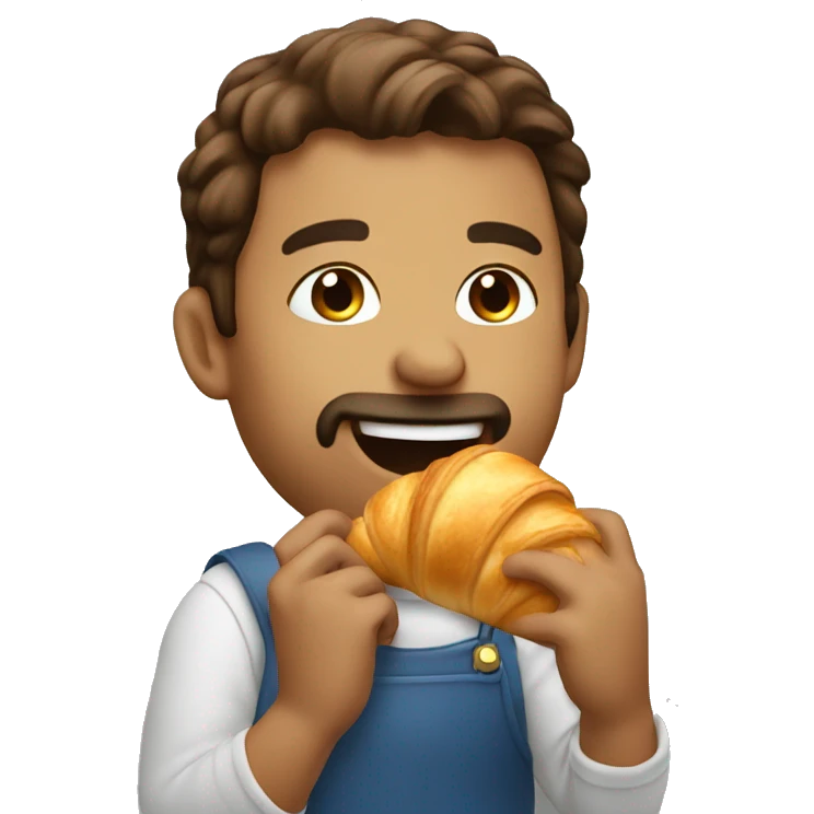 me eating a croissant  emoji