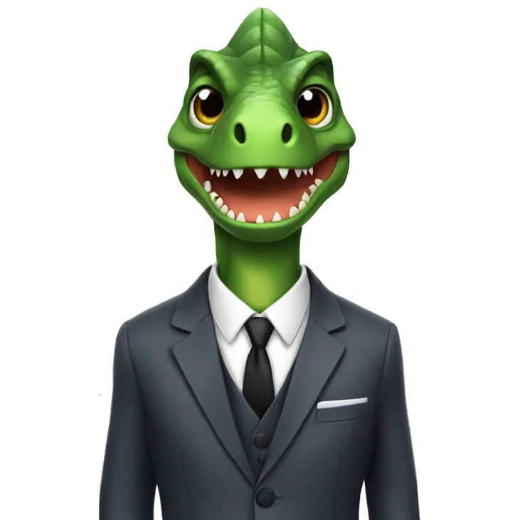dino in suit  emoji