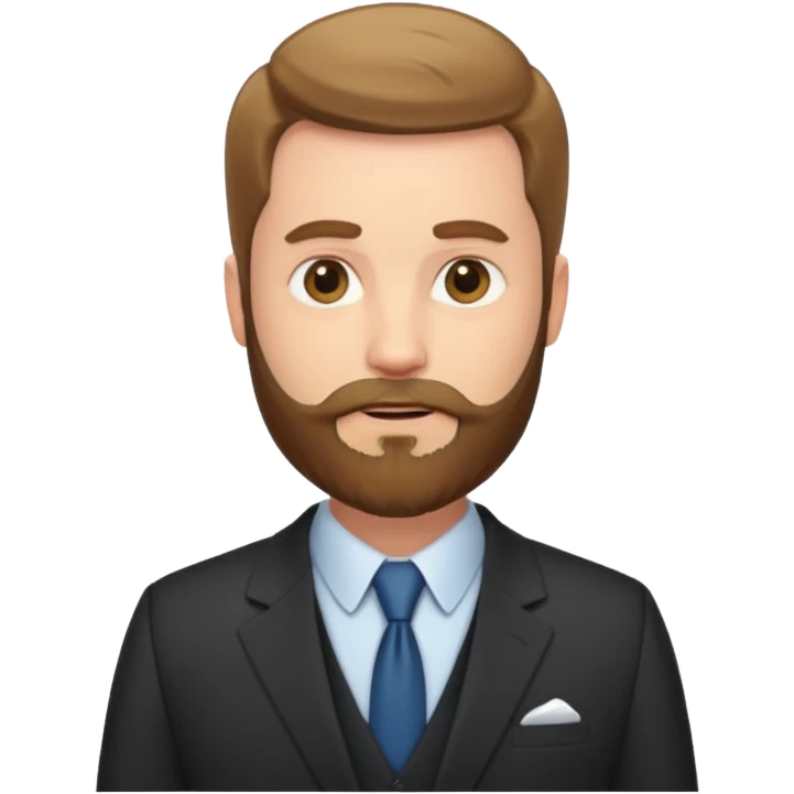 white man businessman with beard emoji
