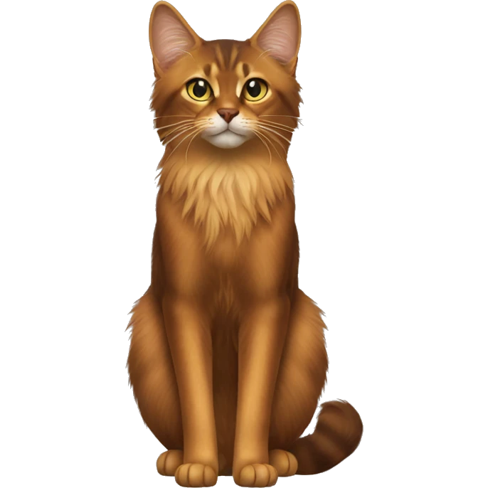 Somali Cat Breed Full Body emoji