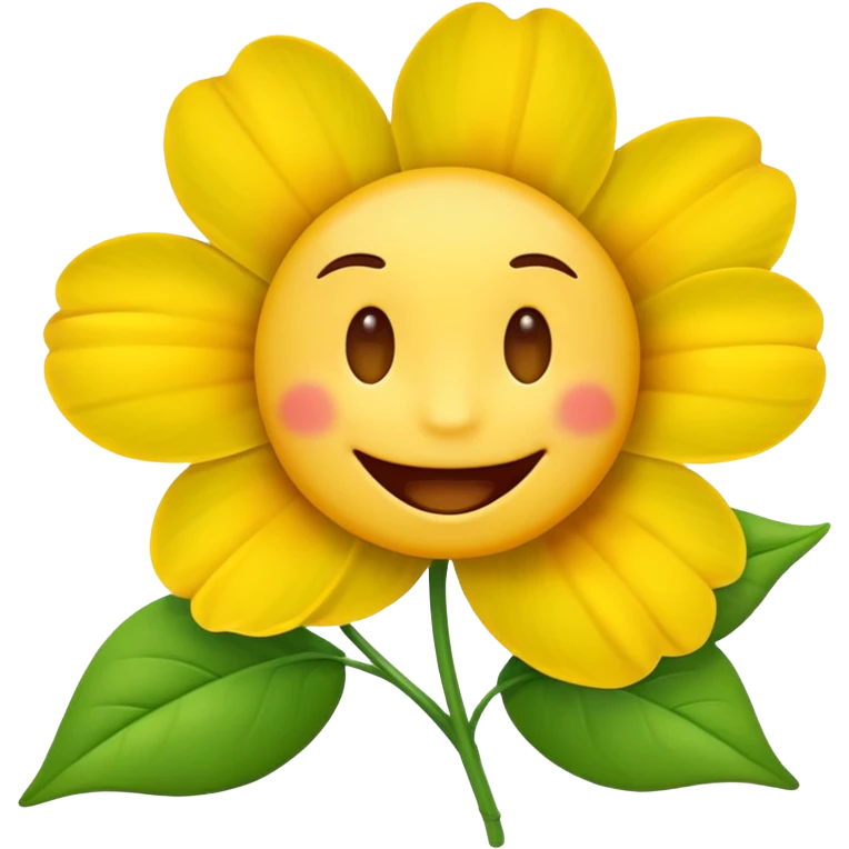 Normal emoji biting a flower emoji