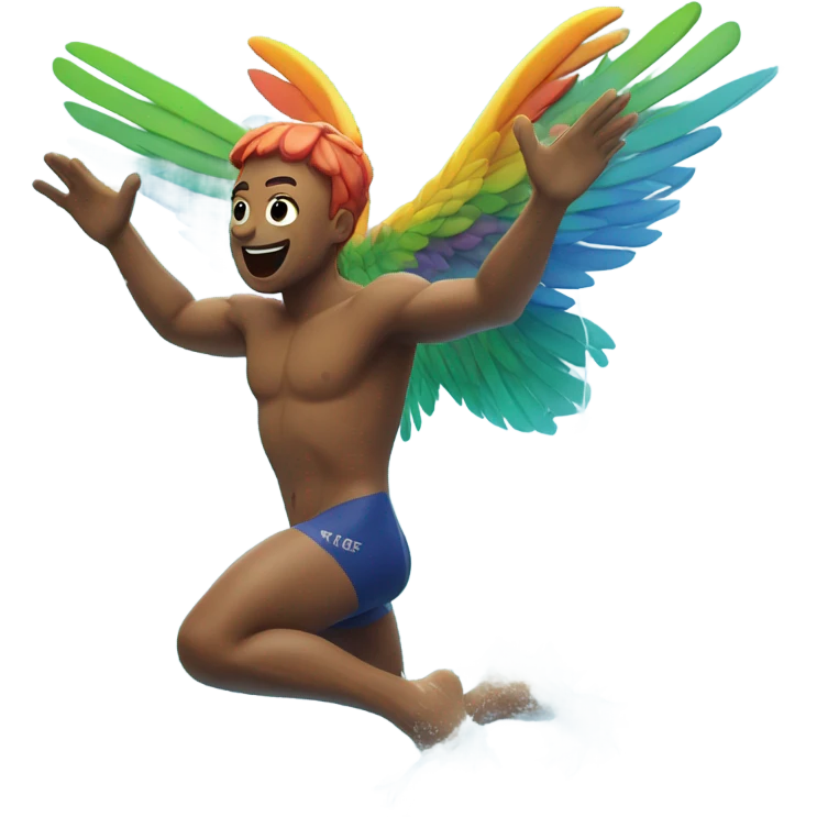 Swimmer with wings emoji