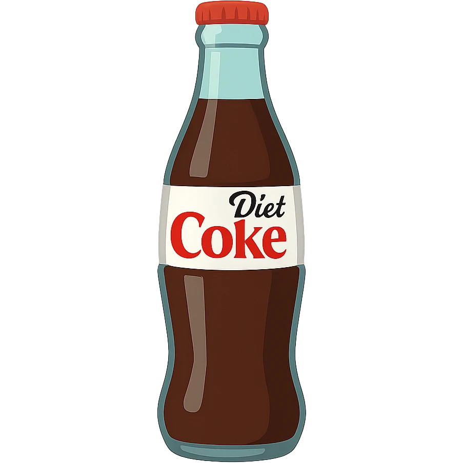 flat toon glass bottle of diet coke emoji