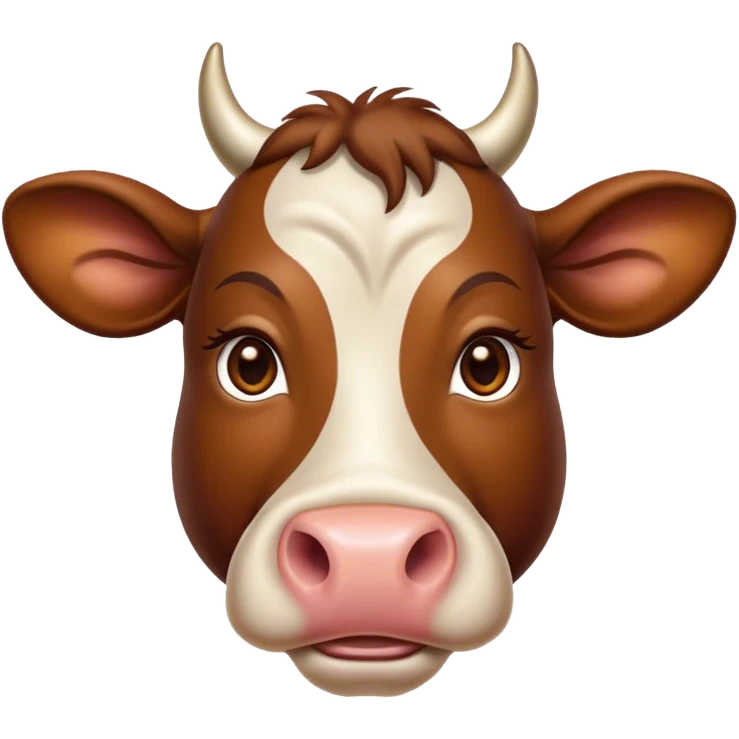 Cinematic Noble Brown Cow Portrait Emoji, Poised and regal, with a large, sturdy build and a smooth, well-groomed deep brown hide, deep-set soulful brown eyes, Simplified yet sharp and sophisticated features, highly detailed, glowing with a soft, dignified glow, high shine, intelligent and calm, stylized with an air of pastoral majesty, focused and attentive, soft glowing outline, capturing the essence of a watchful and confident bovine guardian, so majestic it feels as though it could amble out of the screen with effortless authority! emoji